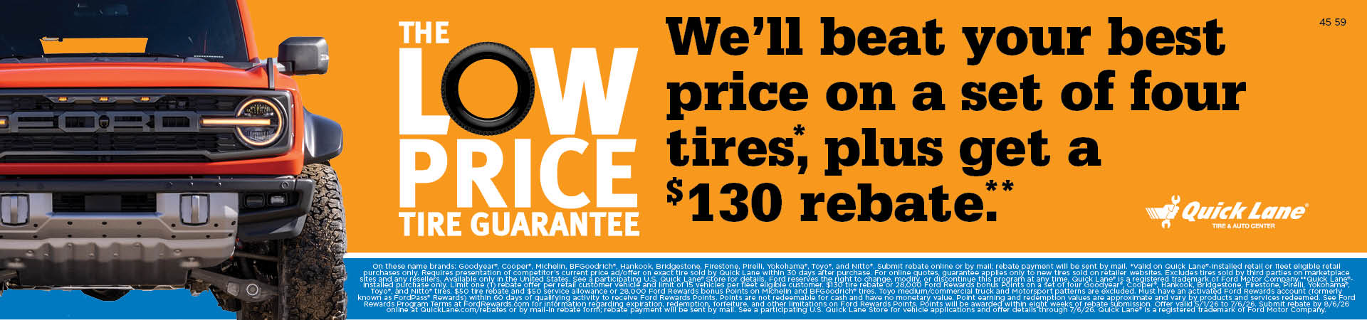tire price special guarantee