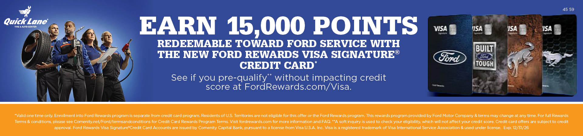 special financing on vehicle service